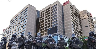 News Channel CNN Departs From CNN Center Atlanta